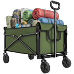 81l Festival Trolley On Wheels, Garden Folding Trolley Cart | Green