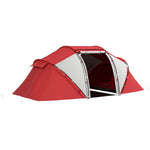 4-6 Persons Camping Tent Dome Family Travel Group Hiking Room Fishing | Grey & Red