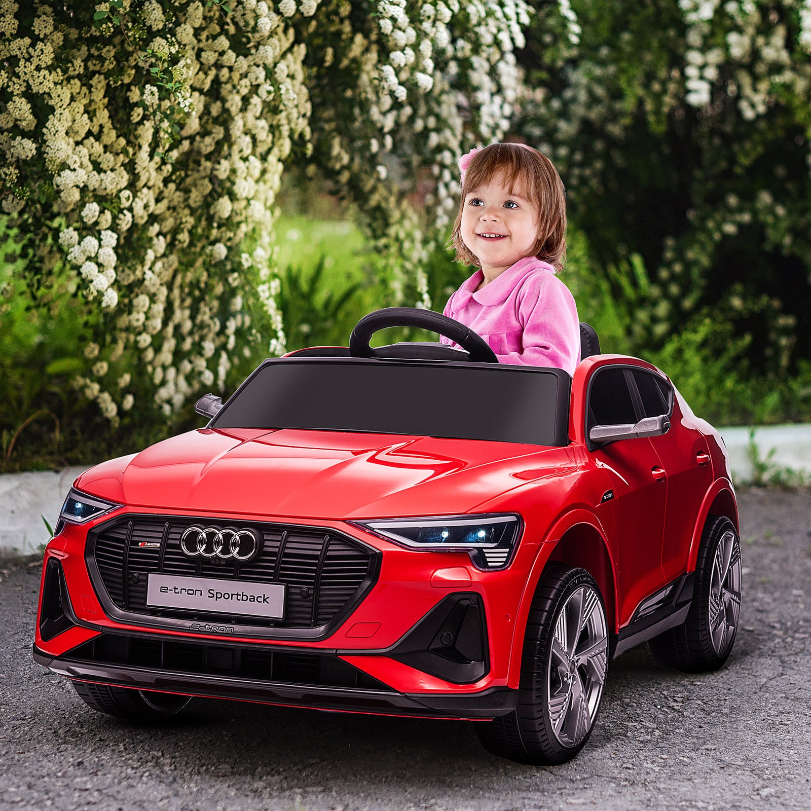 12v Kids Electric Ride-on Car/ W Remote Control, Lights, Music | Red