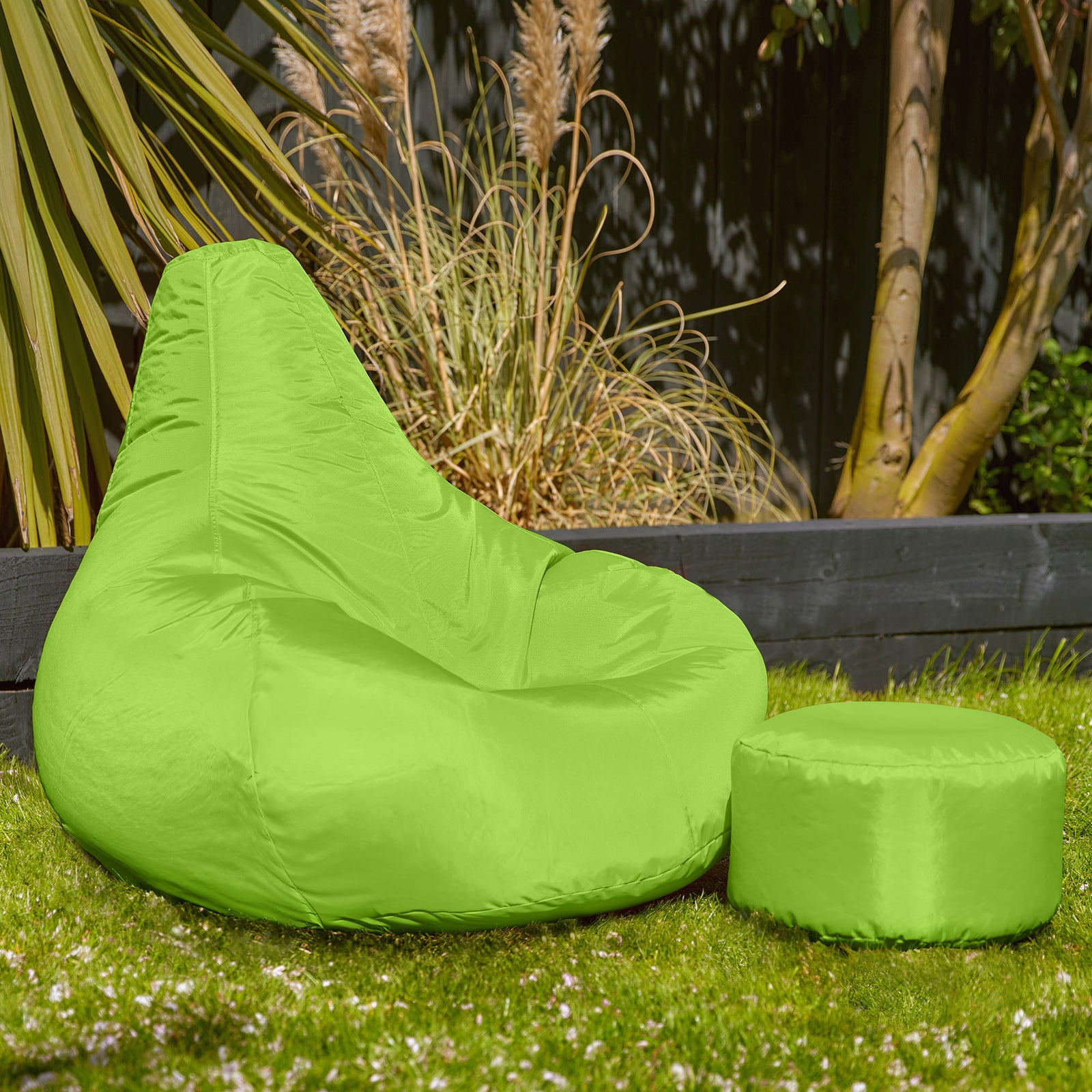 Recliner Indoor Outdoor Bean Bag Chair & Pouffe Chair | Lime