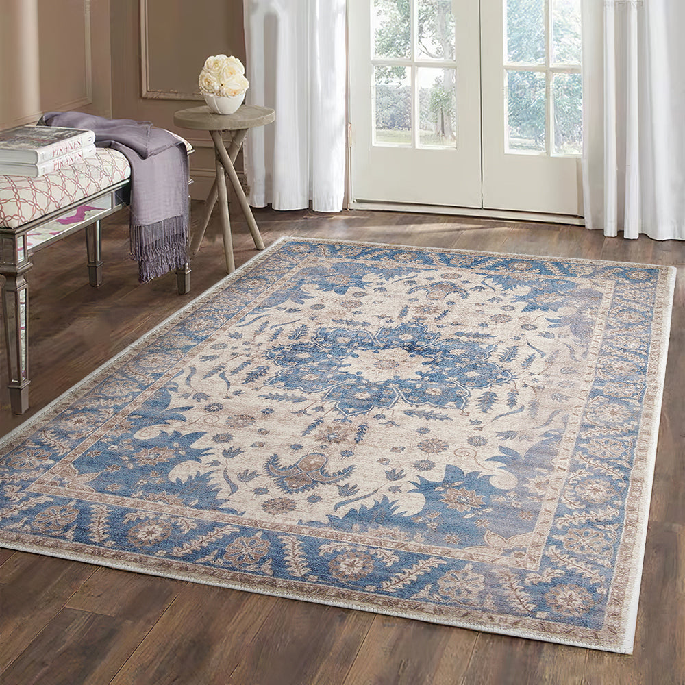Rectangle Vintage Floral Area Rug