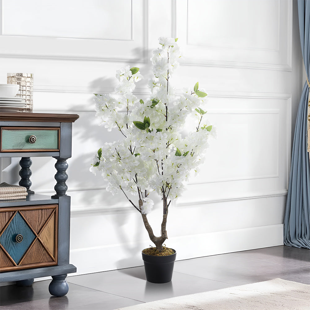 Artificial Cherry Blossom Tree In Pot Faux Flowering Tree For Home And Event Decor