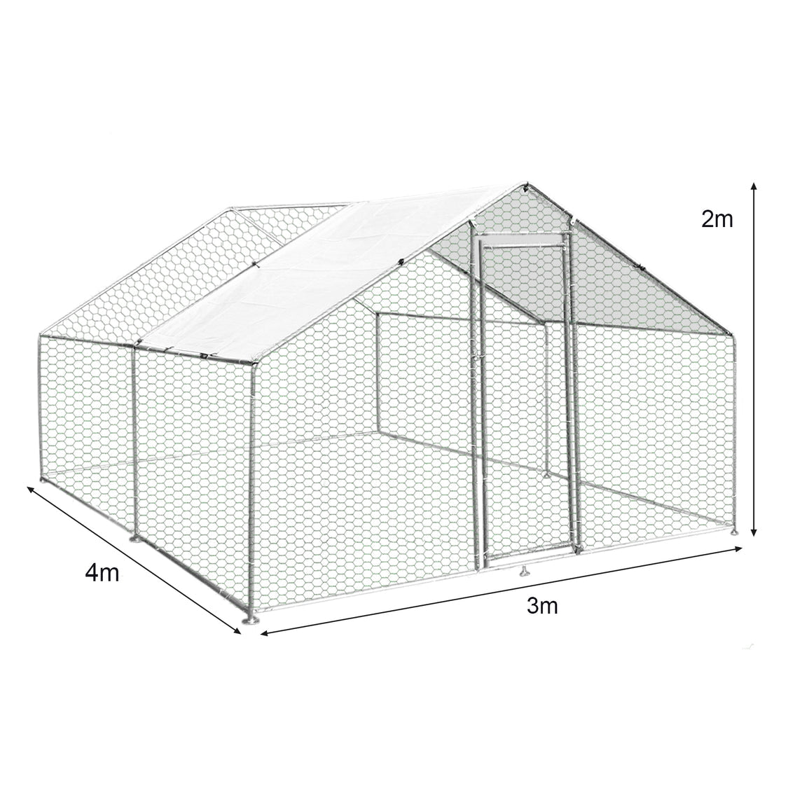 Chicken Run 3m X 4m X 2m | 3m x 4m x 2m | Green