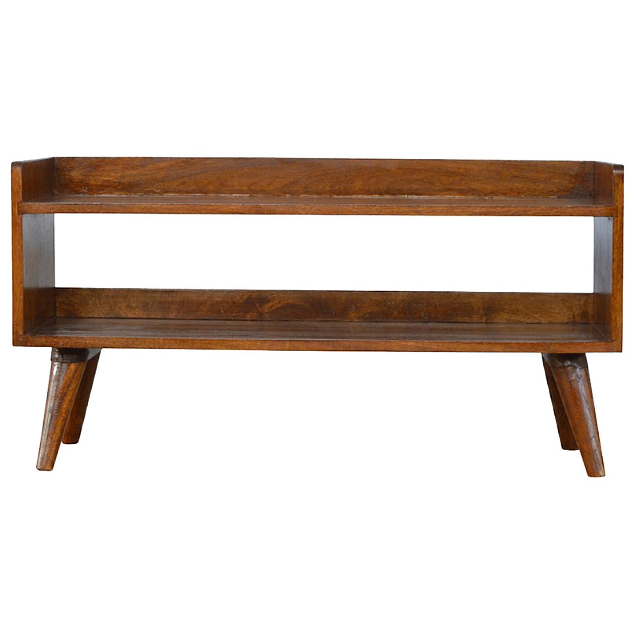 Solid Wood Chestnut Nordic Storage Bench