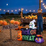 Breeins 5.3ft Halloween Inflatable Pumpkin Ghost Cat Decoration With Built-in Lights
