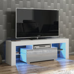 Floe Tv Unit 130cm With Led Lights | Grey