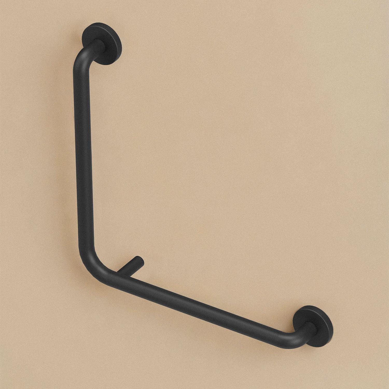 Grab Rail 40cm Elbow Shape Matt Black Up To 150kg Architect Collection
