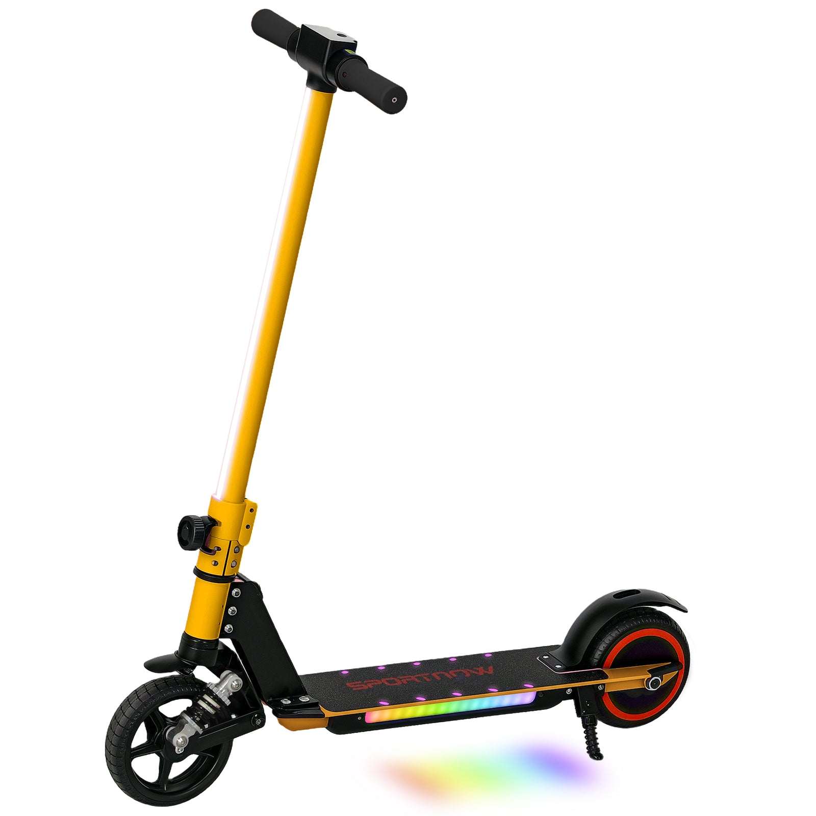 Folding Electric Scooter W/ Led Lights And Display | Gold