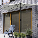 2.7m Half Round Parasol Balcony Shade | Cream