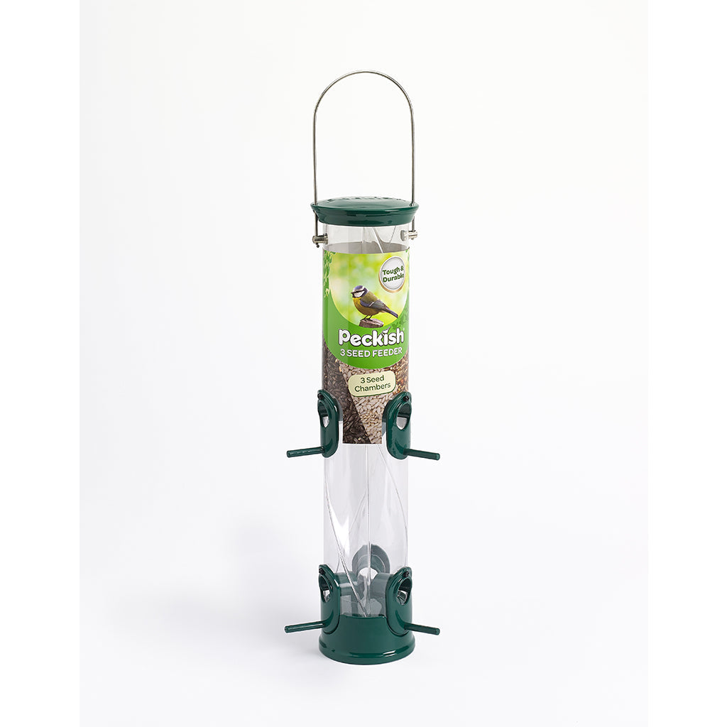 All Weather 3-seed Twist Feeder, Green | Green