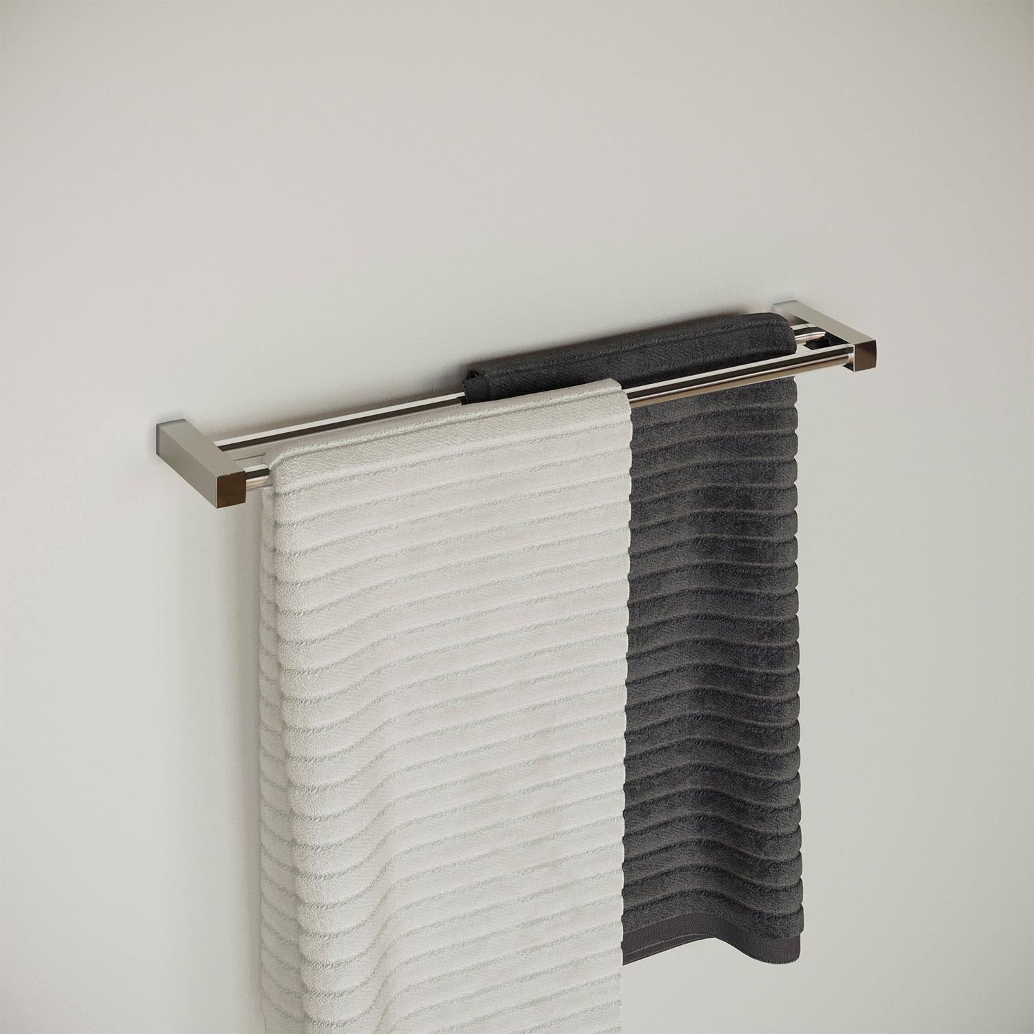 Towel Rail, Silver Gloss, Wall-mounted, 60 Cm. Collection Metric