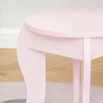 Kids Vanity Table & Stool Girls Dressing Set Make Up Desk With Mirror Pink