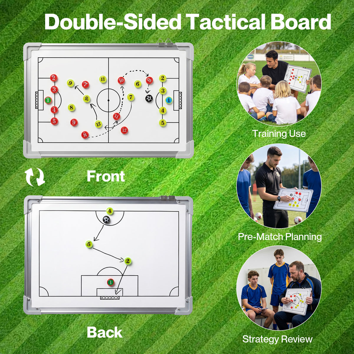 Centra Double Sided Magnetic Football Tactics Board Soccer Coaching Clipboard
