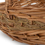 Wicker Full Unpeeled Garden Trugs | Large | Brown