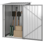 3.3ft X 3.4ft Outdoor Storage Shed Steel Garden Shed | Grey