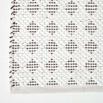 White Geometric Black Diamond Chindi Rug | 150cm x 240cm | White