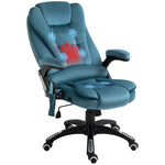 Reclining Chair Heating Massage 6-point | Blue
