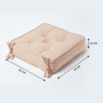 Cotton Dining Chair Booster Cushion | 40cm x 40cm | Taupe