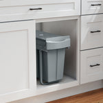 HOMCOM Under-sink Kitchen Trash Bin, 2 Removable Recycling Containers, Grey