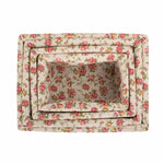Wicker Double Steamed Garden Rose Willow Storage Baskets | Set of 4 | Red