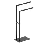 Towel Stand 2 Towel Rail Freestanding Matt Black Essentials Collection