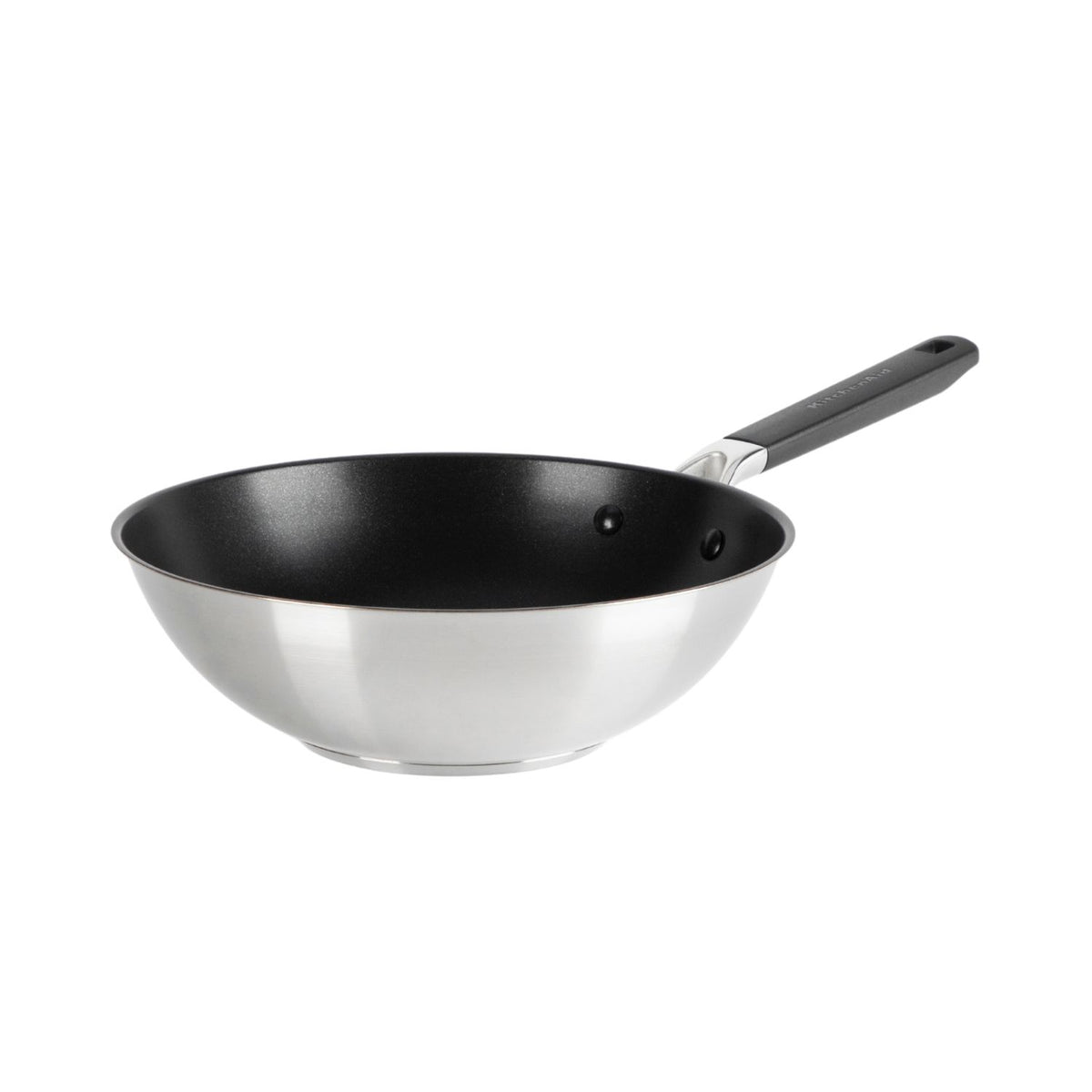 KitchenAid Cookware Classic Stainless Steel 3 Ply Wok, 28cm