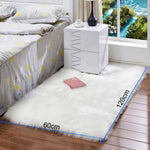Rectangular Fluffy Shaggy Area Rug White Super Soft Plush Carpet For Bedroom | Large | White