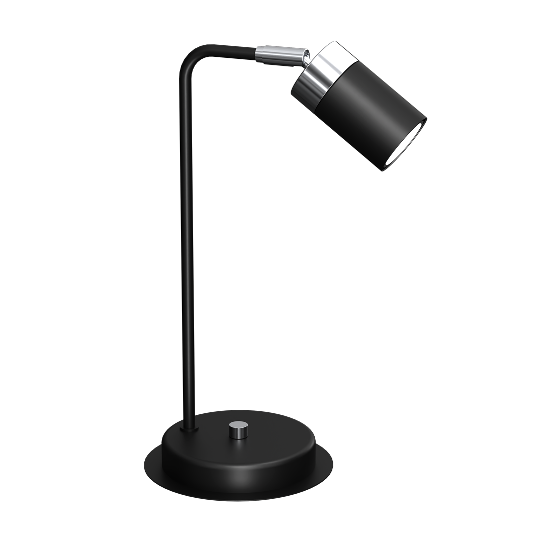 Joker Hand Made Designer Table Lamp In Matt Black And Chrome