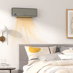 1000w/2000w Wall Downflow Heater 10-49 Degree Temperature | One Size | Gray