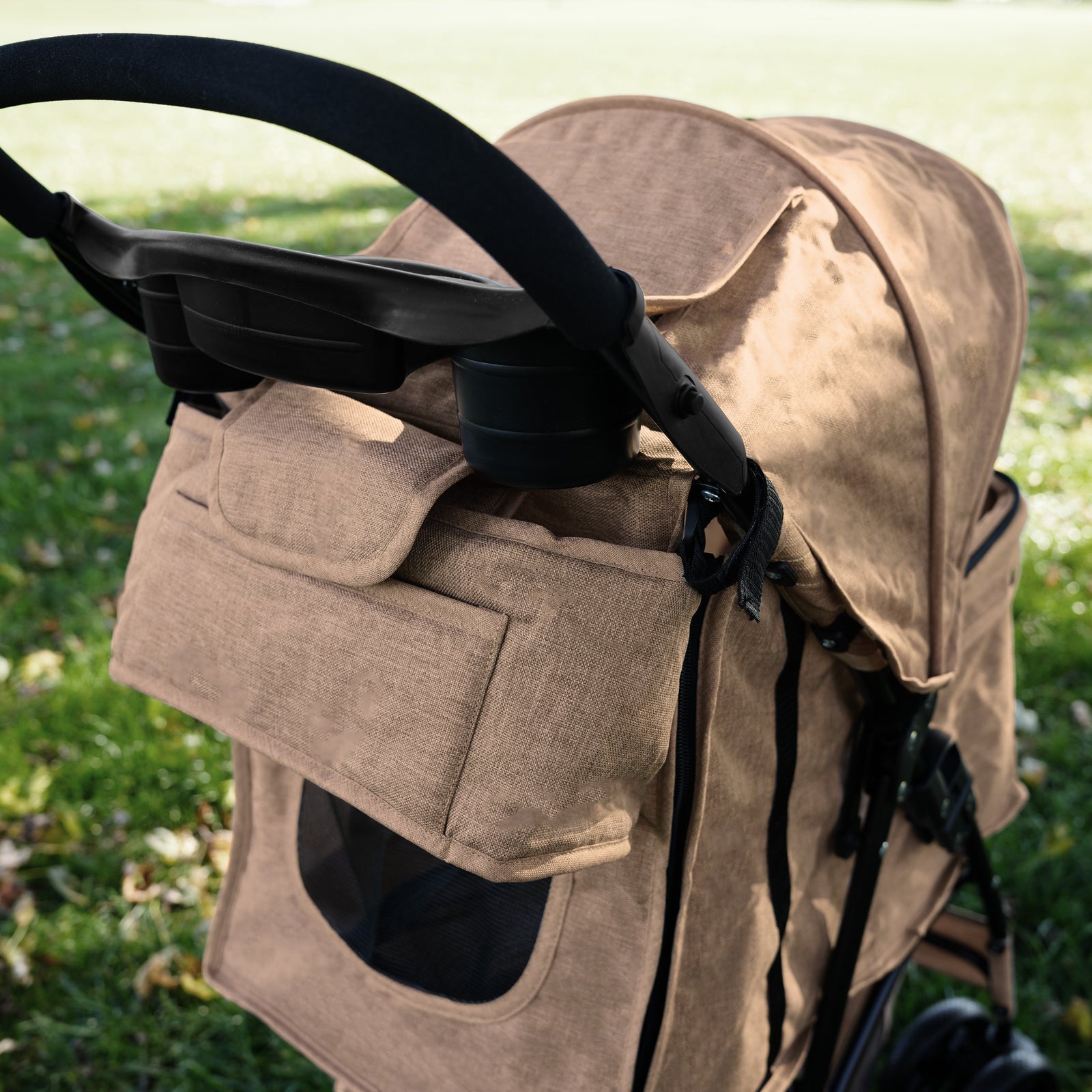 Pet Stroller Caddy Bag | Beige