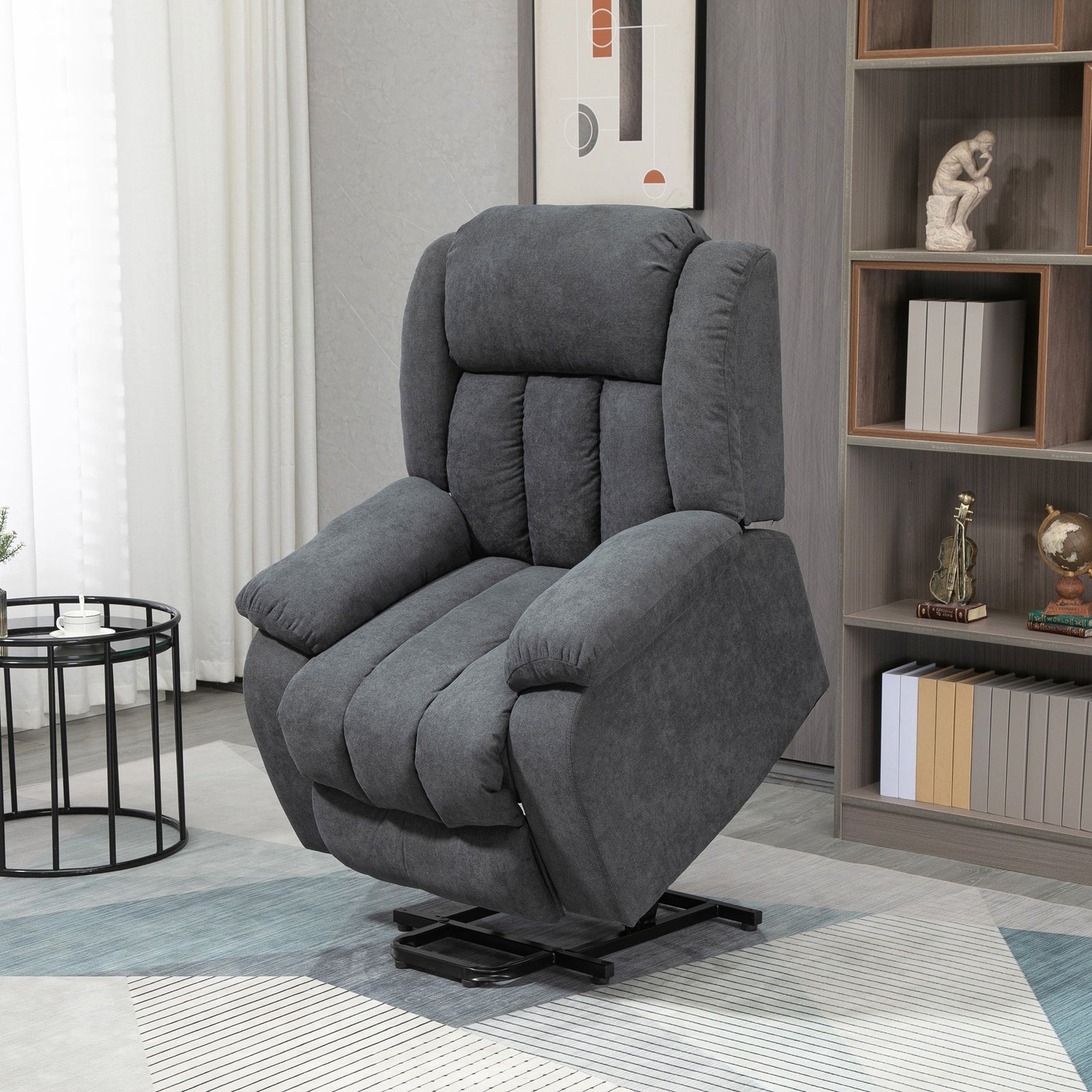 Heavy Duty Riser Recliner Lift Chair Elderly Grey