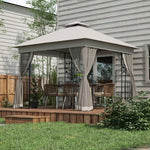 3(m) X 3(m) Patio Garden Metal Gazebo Marquee Party Tent | Light Slate Gray