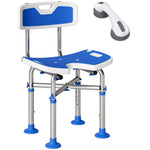 HOMCOM Shower Chair With U-shaped Cutout, Height Adjustable Shower Chair