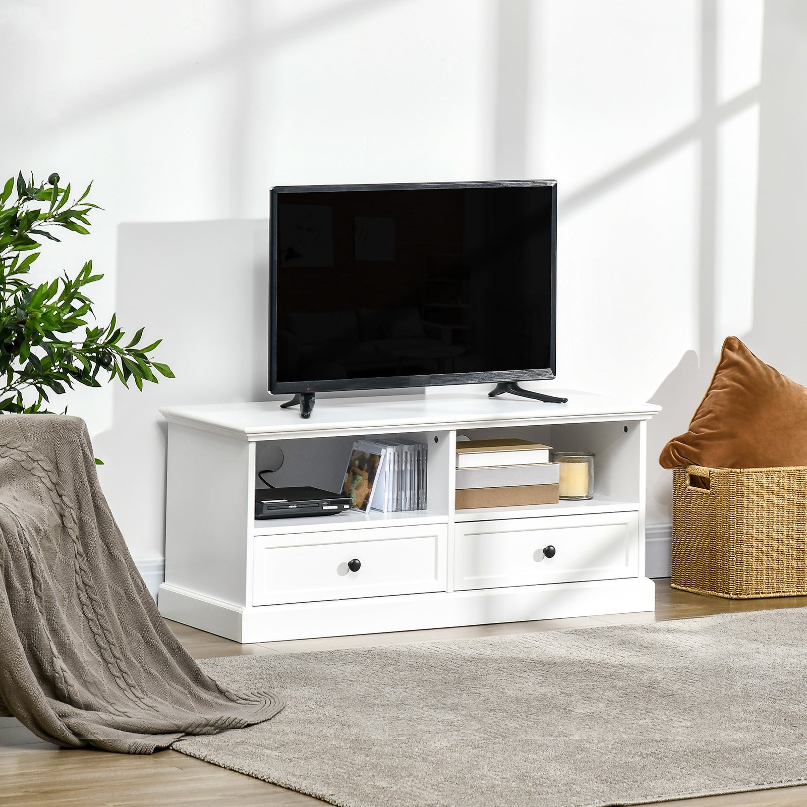 Tv Stand For 45-inch Tvs With Drawers White
