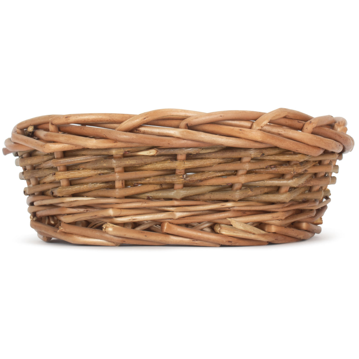 Wicker Unpeeled Willow Round Tray | Small | Brown