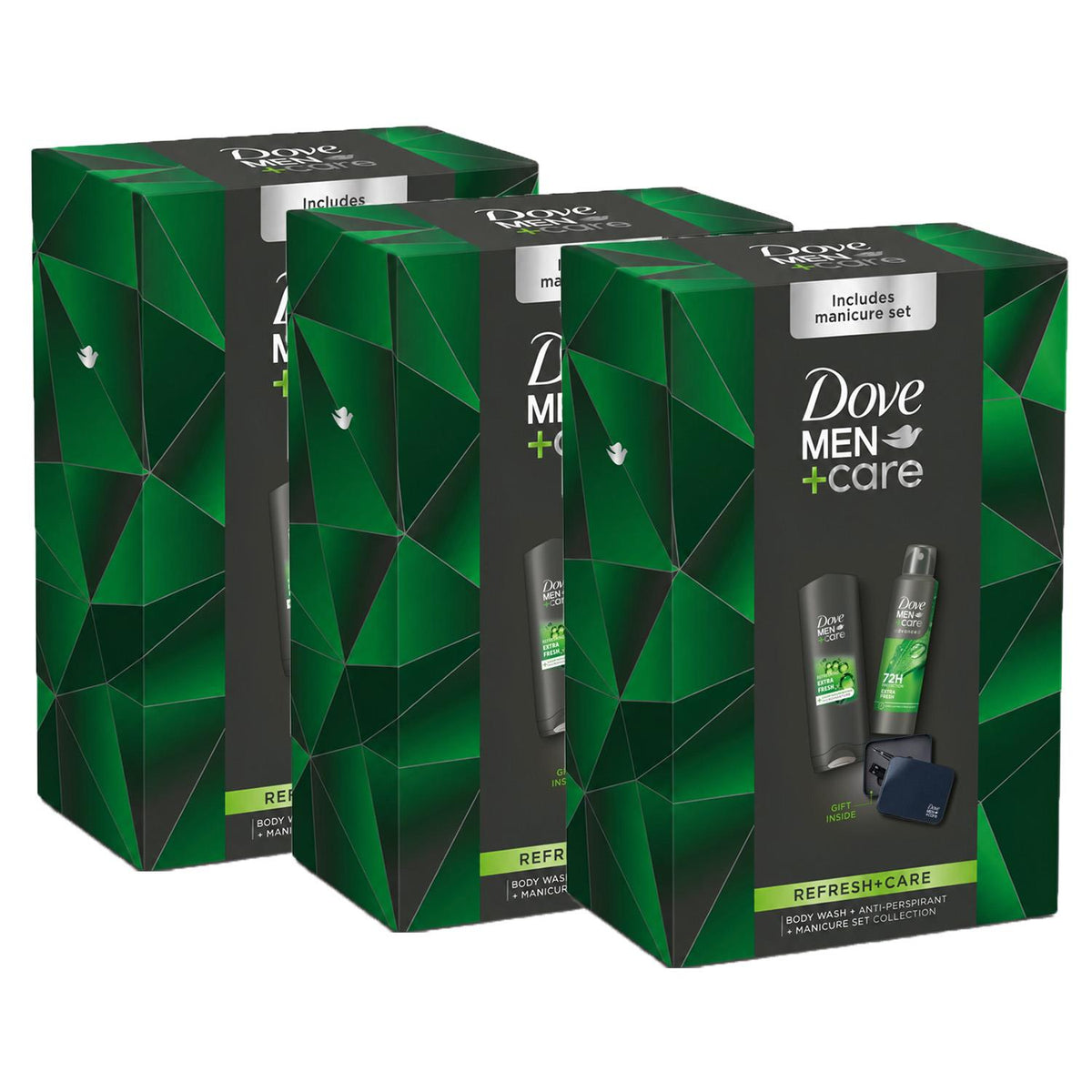 Men+care Refresh+care Duo & Manicure Kit Gift Set, 2 Piece Each | Set of 3