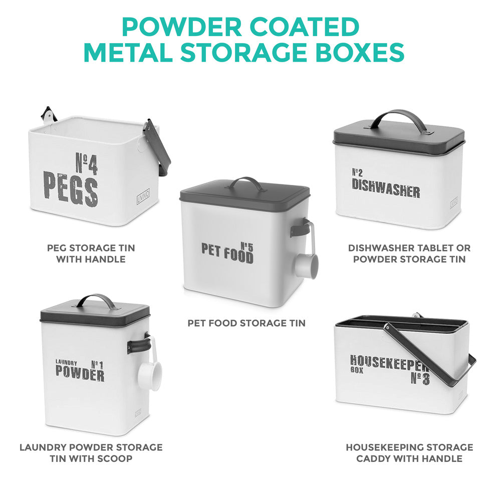 Livivo Metal Housekeeping Cleaning Caddy With Removable Organiser Tray