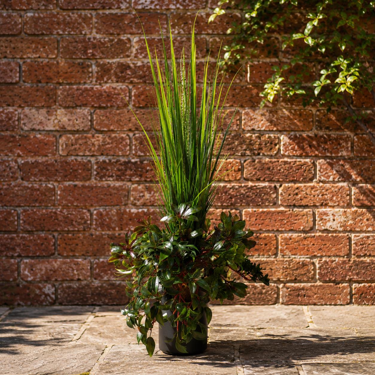 90cm Uv Potted Uv Grass Plant With Artificial Display Foliage