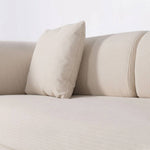 Corduroy Sofa Bed With Sliding Frame | High-resilience Foam Convertible Sleeper Sofa | Small | Beige