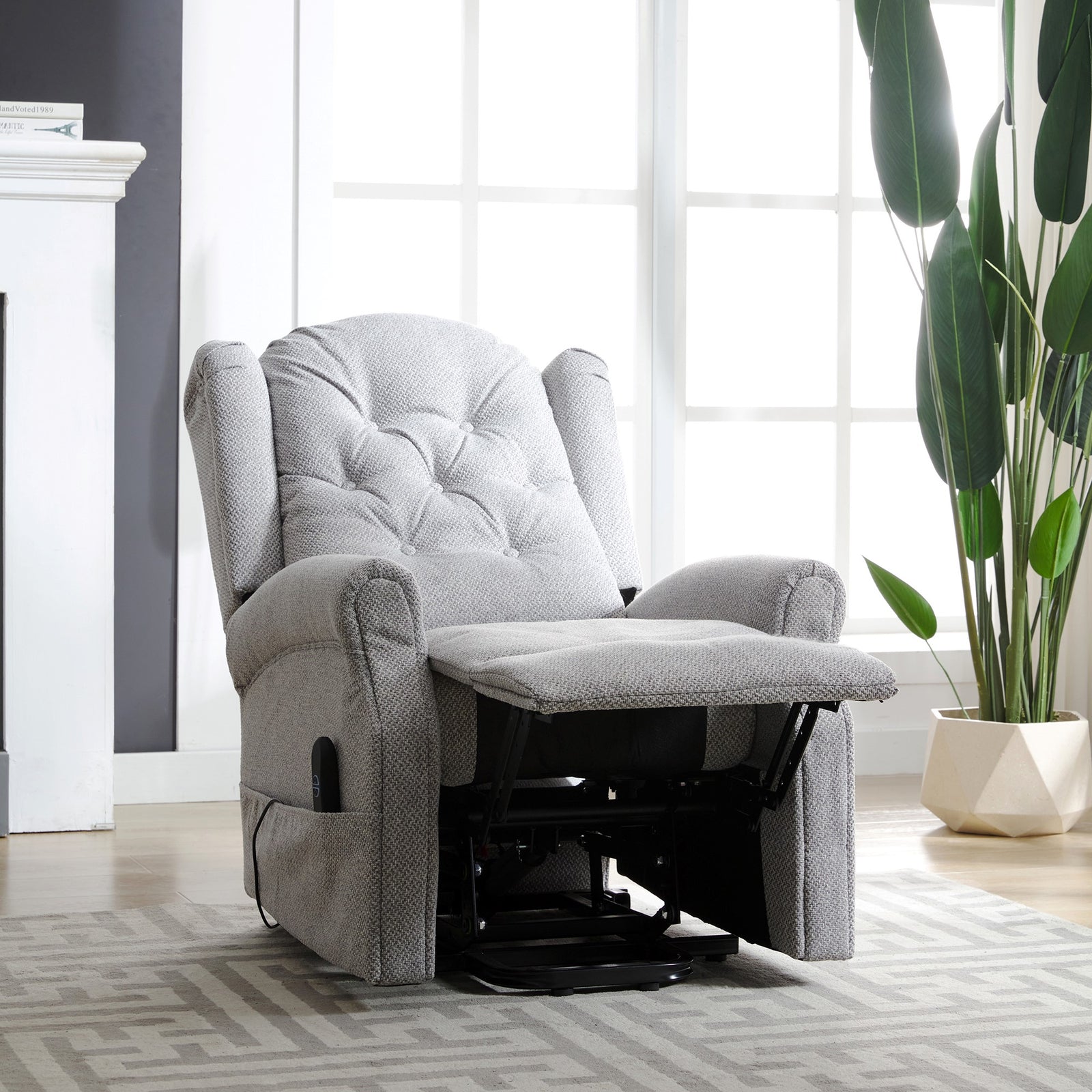 Crawley Electric Riser Recliner With Massage And Heat | Grey