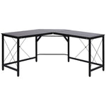Corner L-shape Desk Computer Pc Workstation Writing Table | Black