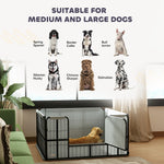 Whelping Box W/ Washable Whelping Pad, Wind-resistant Cloth, Black