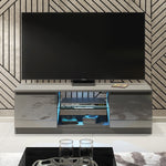 Aura Tv Unit 120cm With Led Lights | Large-Medium | Dark Grey
