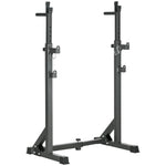 Heavy-duty Squat Rack Adjustable Weight Barbell Stand | Black