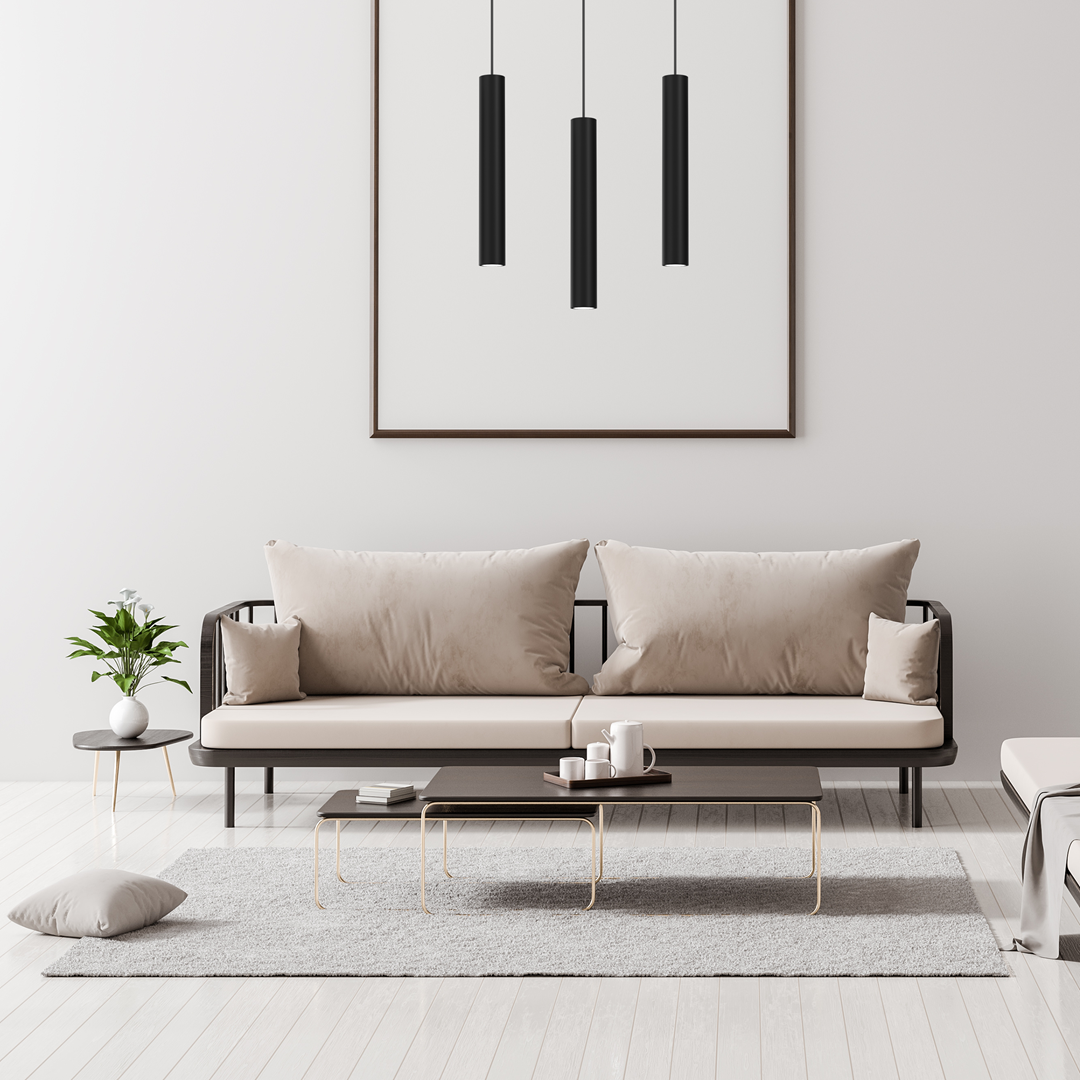 Hudson Pendant Lamp Hand Made High Quality Elegant Cylindrical Design With Matt Black Finish