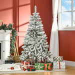 5ft Snow Flocked Artificial Christmas Tree W/ Realistic Branch Tips | 5ft | Green