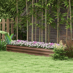 Galvanised Raised Bed For Garden, Outdoor Elevated Planter Box | Dark Brown
