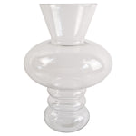 95cm Glass Bubble Vase With Red Chrysanthemum Artificial Flowers