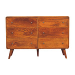 Solid Mango Wood Large Curved Chestnut Chest