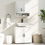 Bathroom Vanity Unit, Under Sink Cabinet With Shelf, White